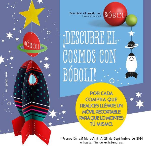 BÓBOLI MÓVIL COHETE RECORTABLE