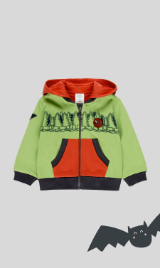 Giacca felpata bicolore per bimbo